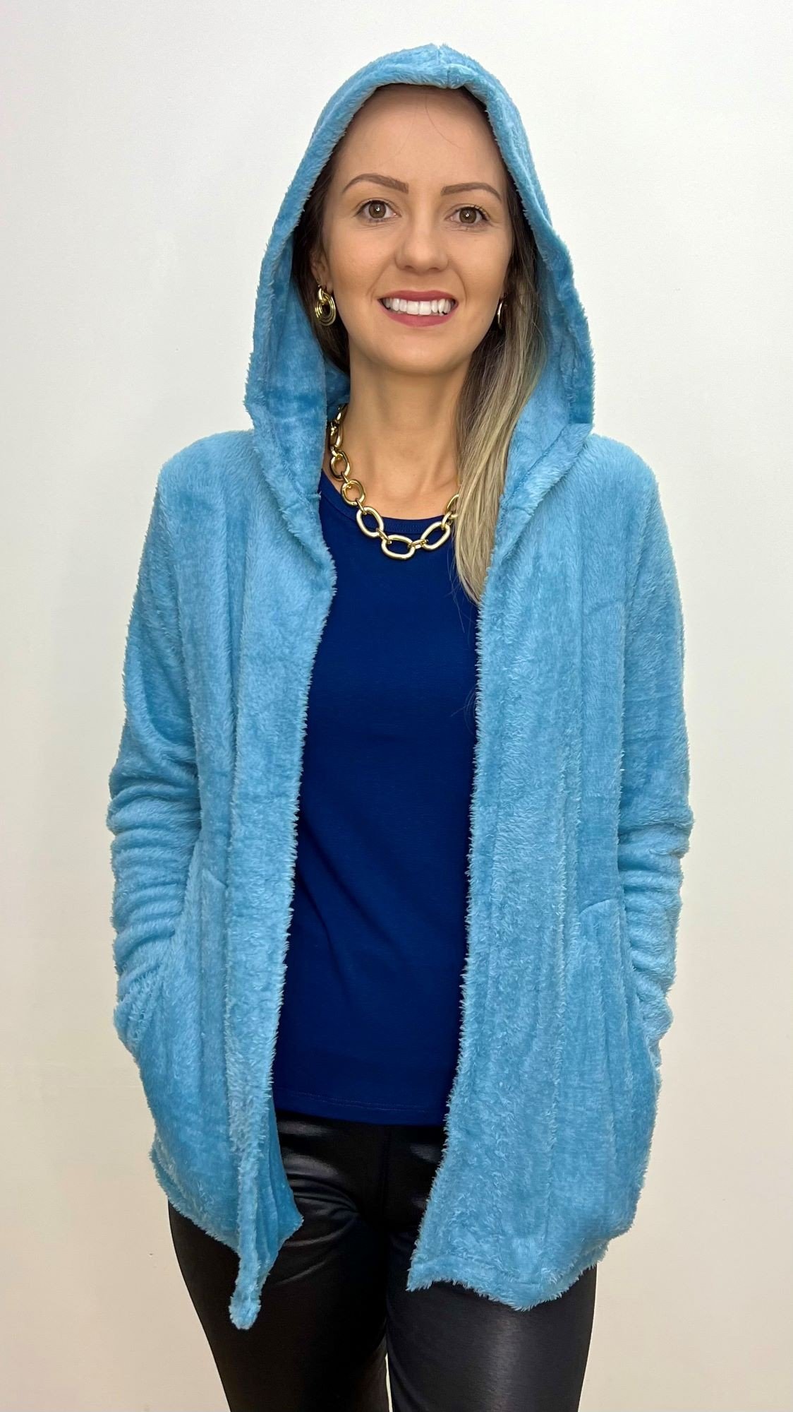 casaco aberto de pelo 2