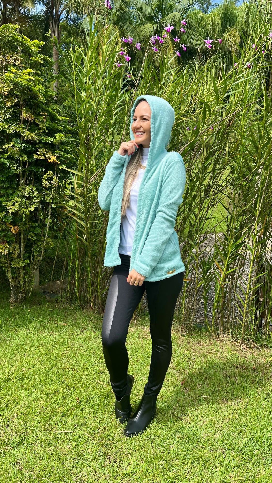 casaco aberto de pelo 1