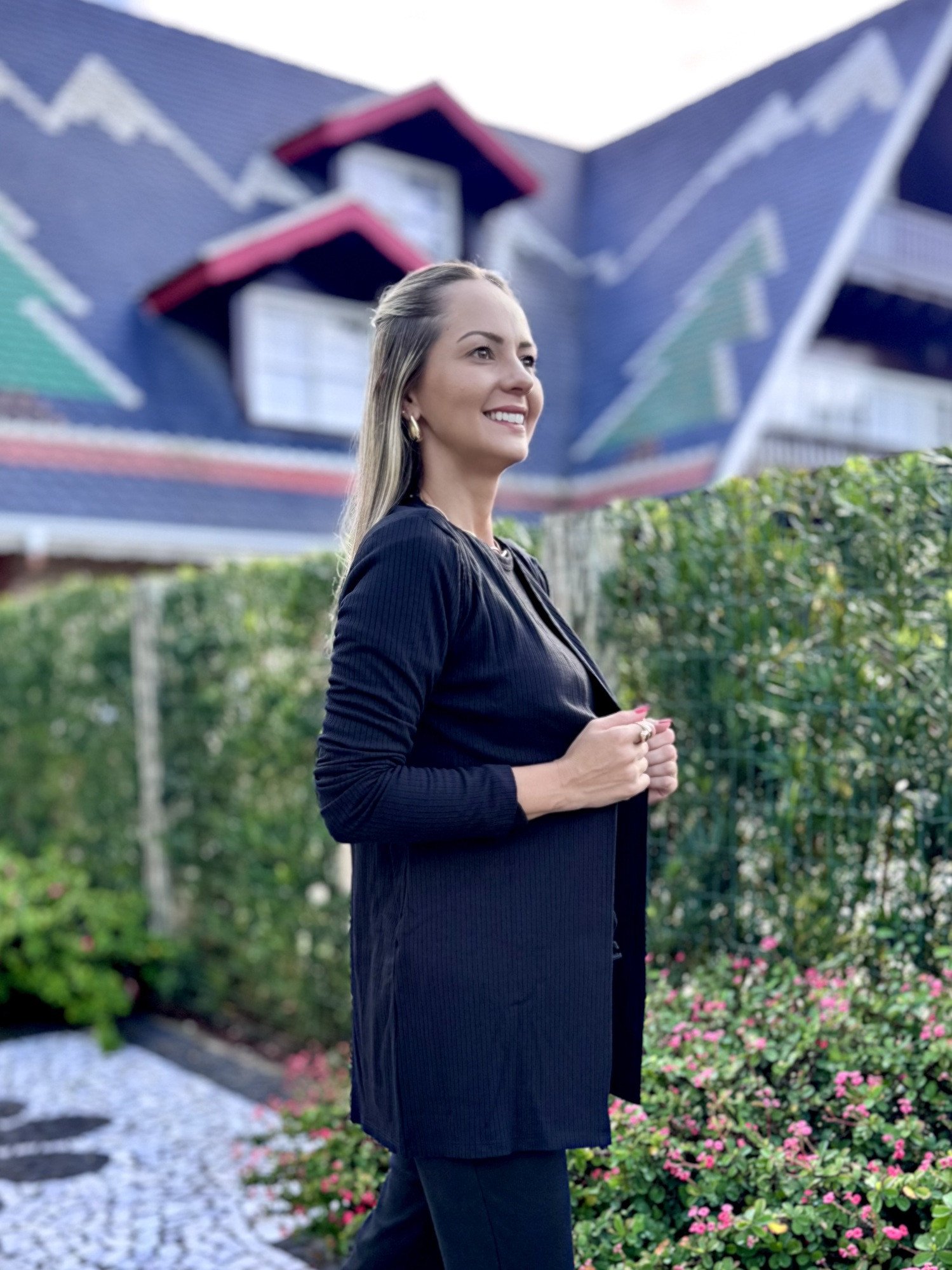 maxi cardigan canelado de viscose 1