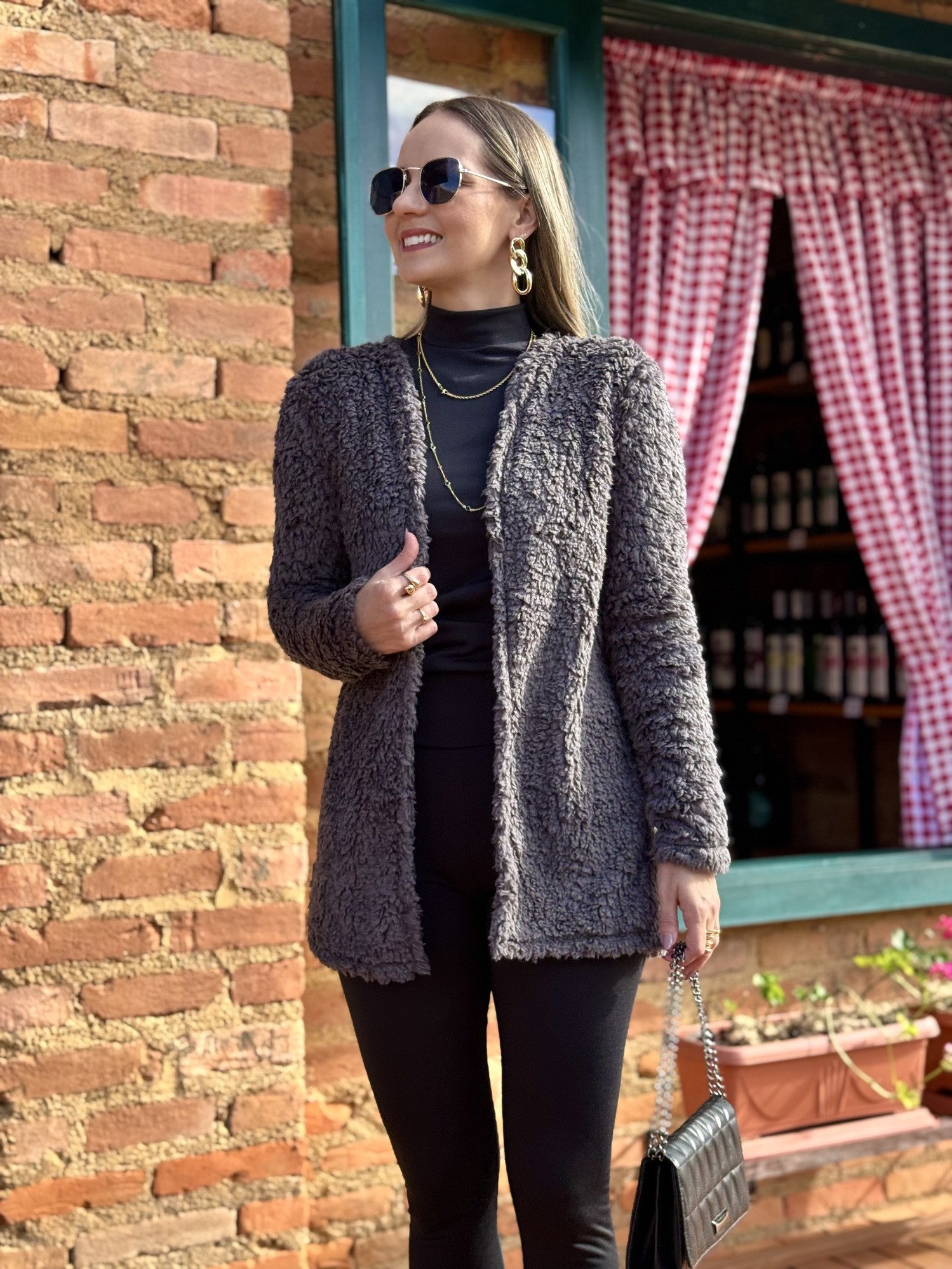 cardigan de pelo sherpa 1