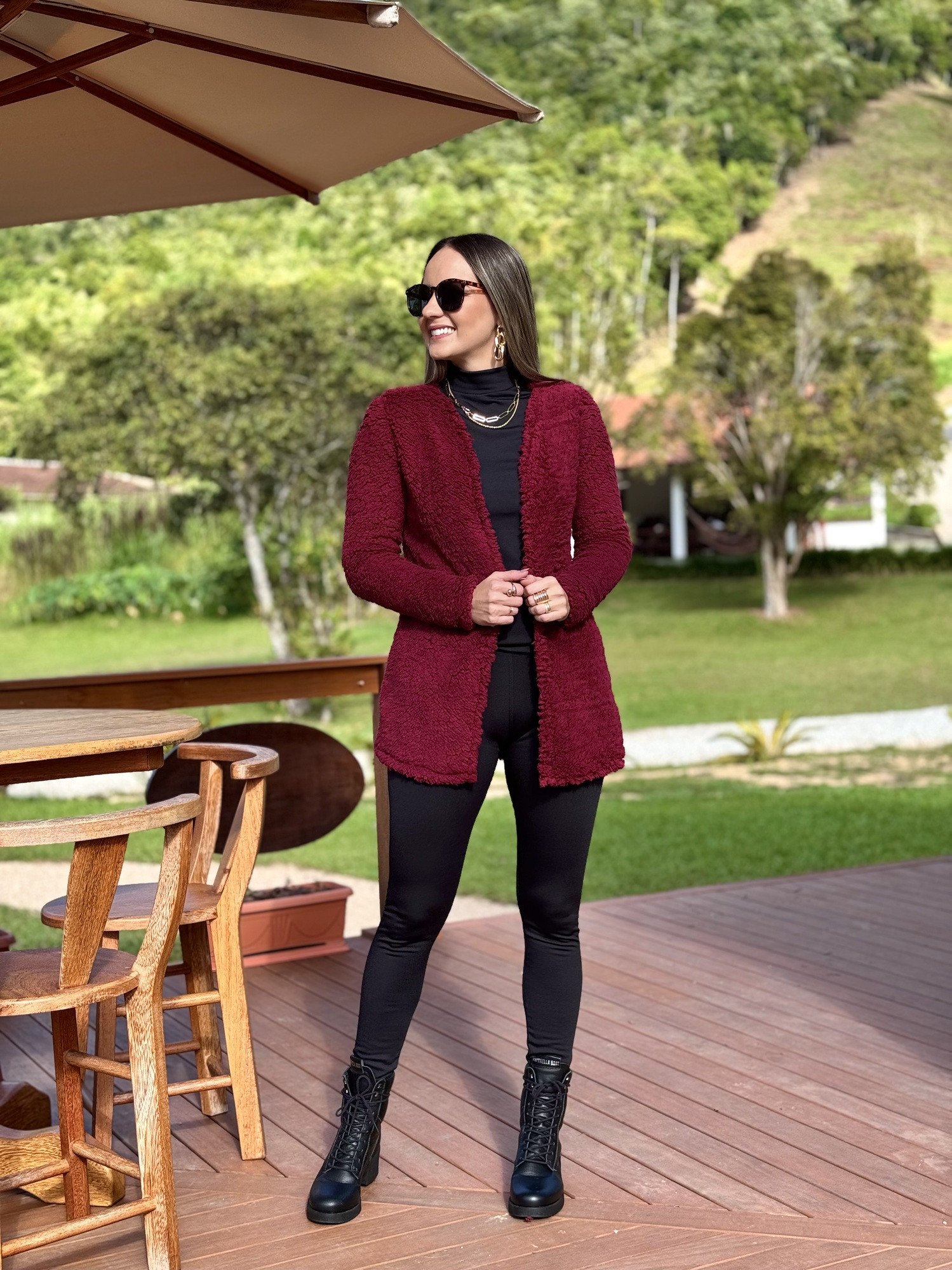cardigan de pelo sherpa 2