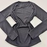 Blusa gola redonda canelada Blusa gola redonda canelada