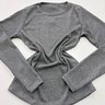 Blusa gola redonda canelada Blusa gola redonda canelada