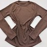 Blusa gola redonda canelada Blusa gola redonda canelada