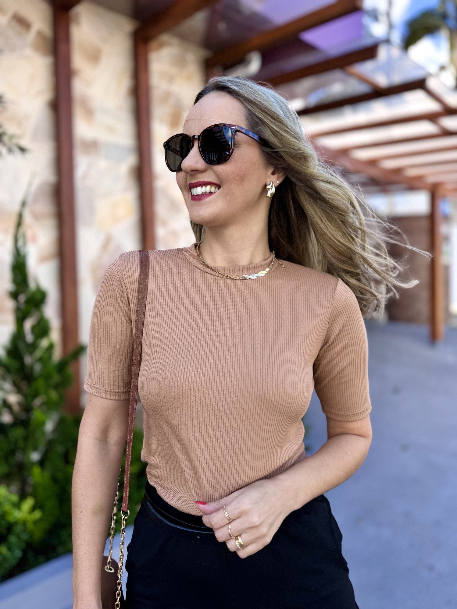 blusa meia manga canelada 4